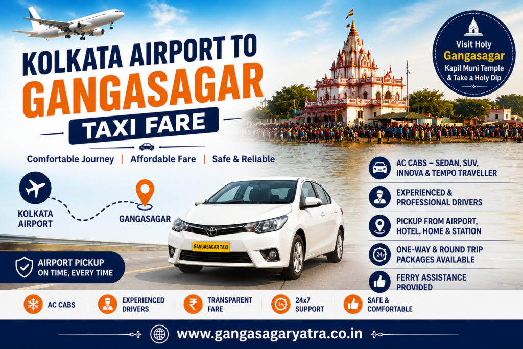 Kolkata Airport To Gangasagar Taxi Fare