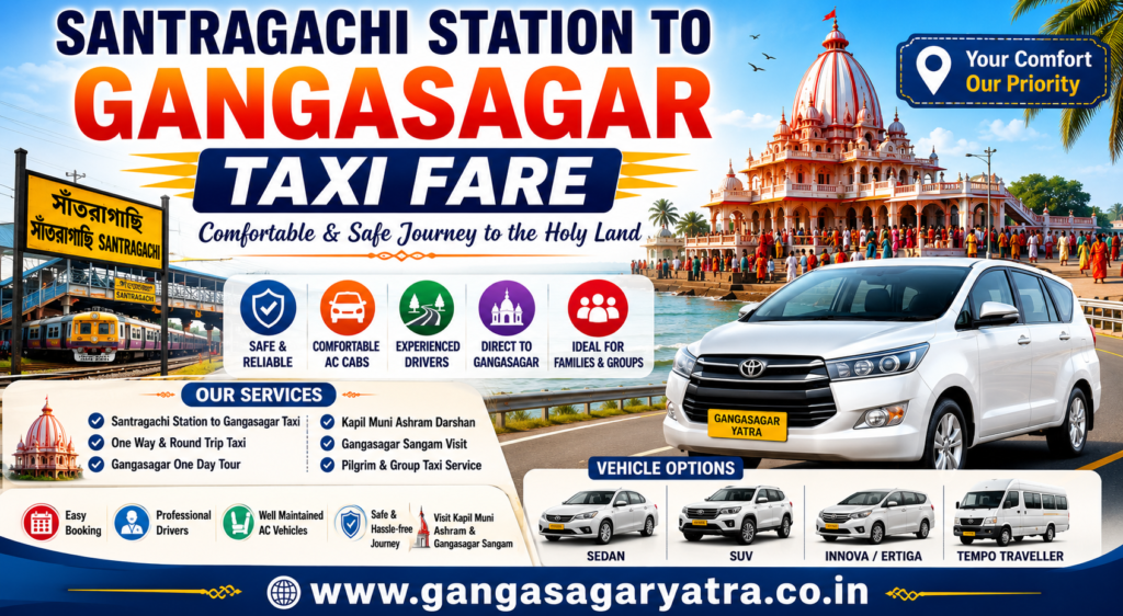 Santragachi Station To Gangasagar Taxi Fare