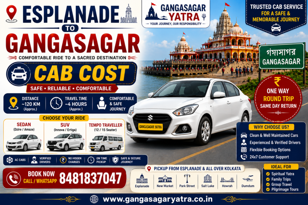 Esplanade To Gangasagar Cab Cost