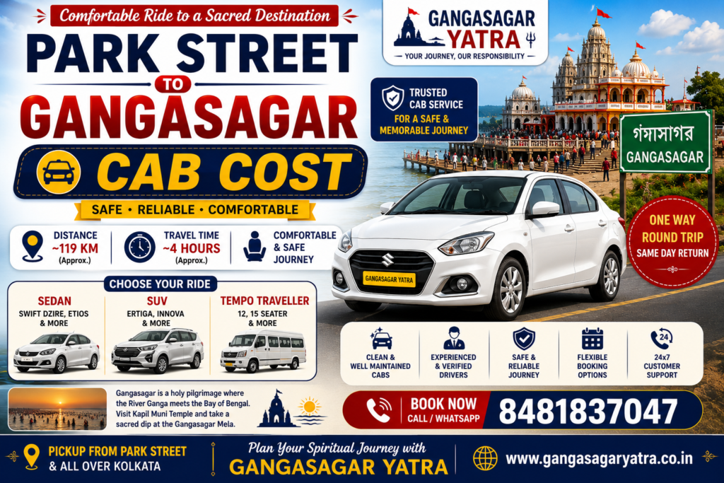 Park Street To Gangasagar Cab Cost